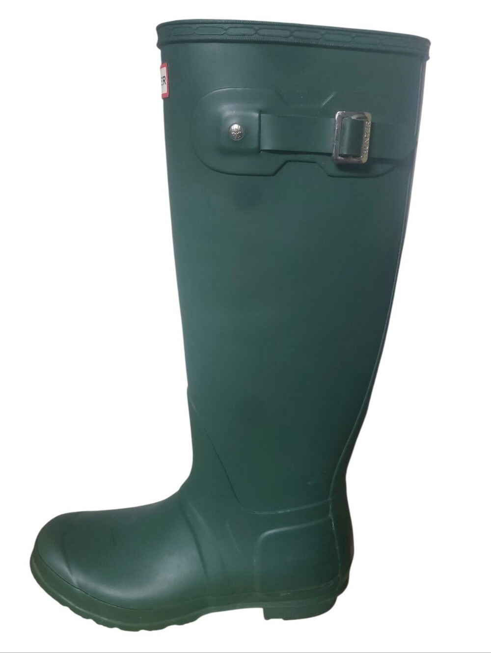 Matte green Hunter rain boots size 9
